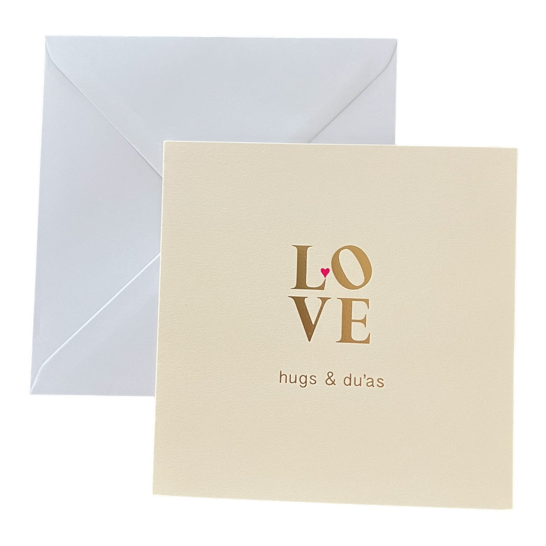 Love Hugs & Du'as Greeting Card