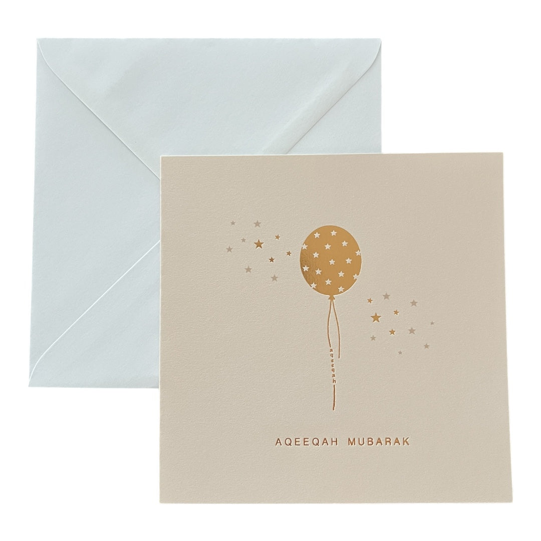 Aqeeqah Mubarak Greeting Card