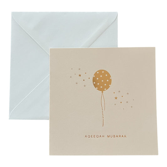 Aqeeqah Mubarak Greeting Card