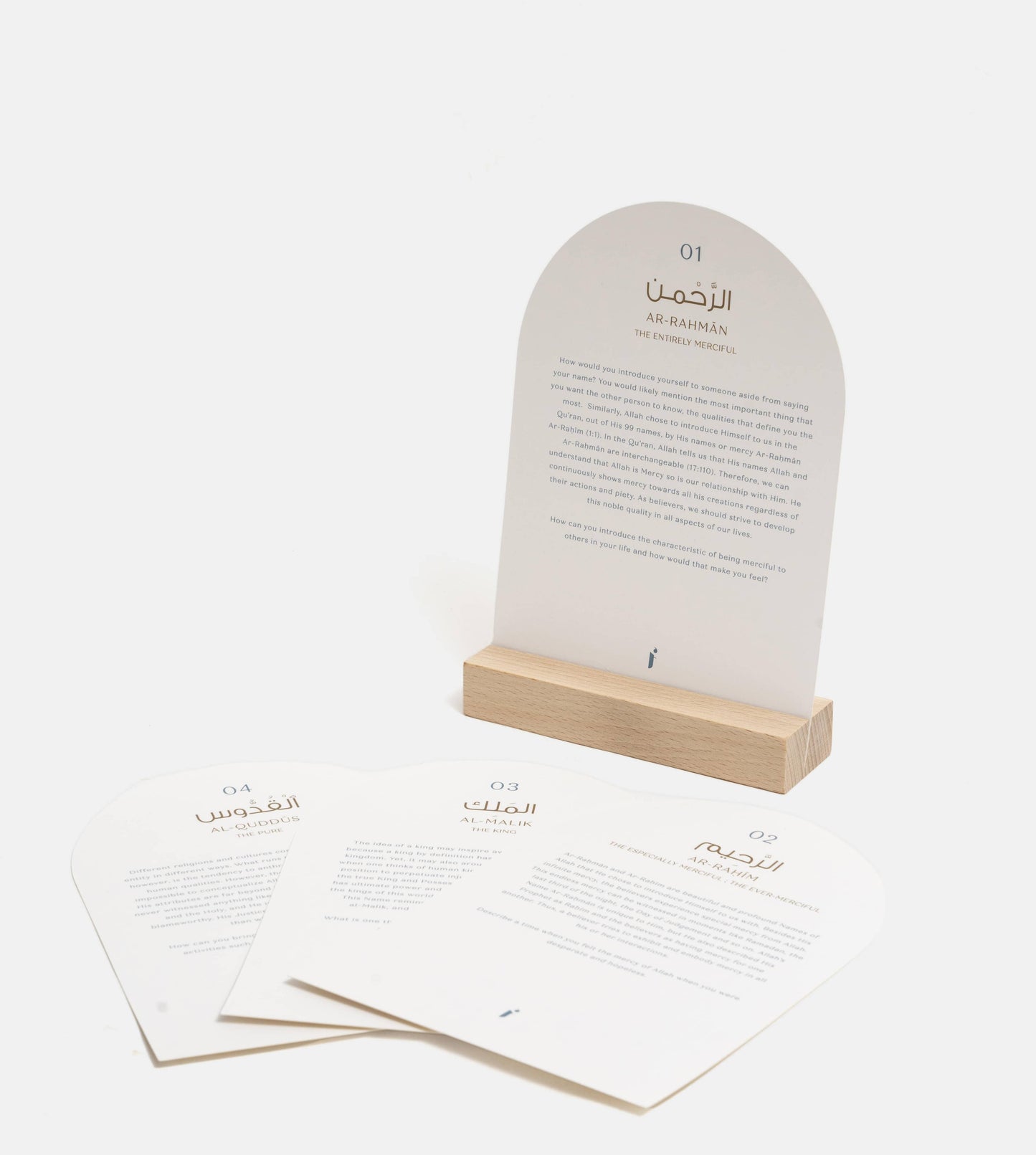 The 99 Names of Allah Desk Display Cards