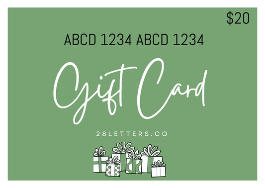 28letters Gift Card