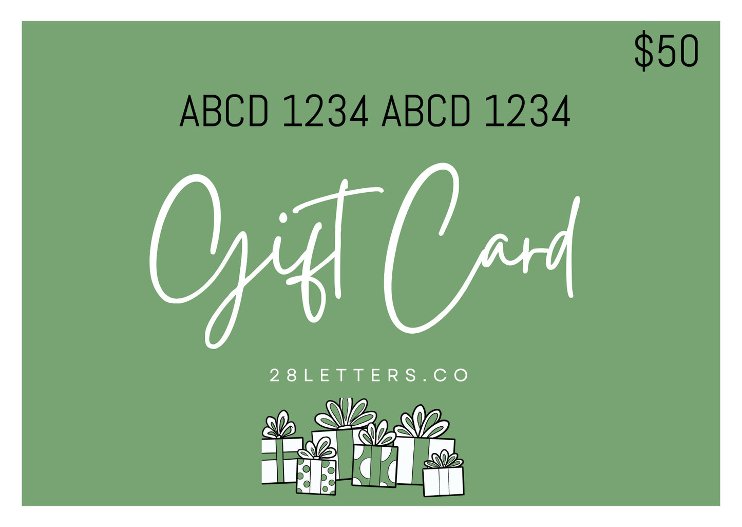 28letters Gift Card