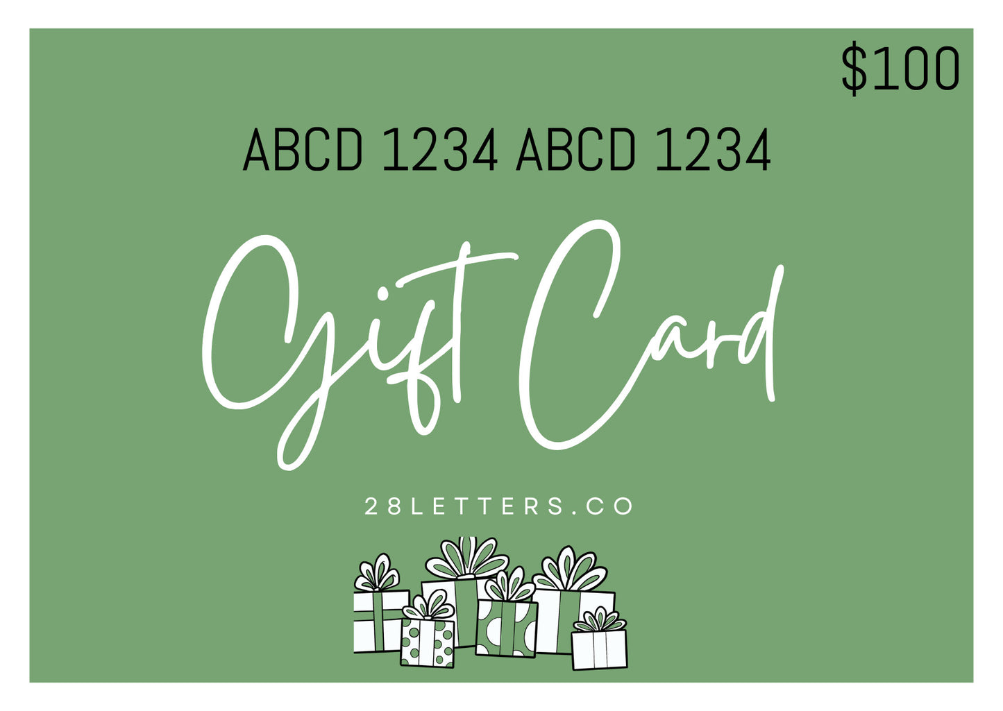 28letters Gift Card