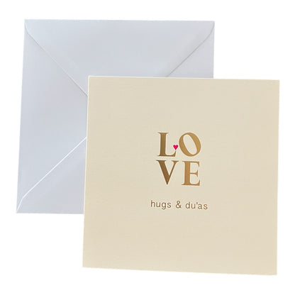 Love Hugs & Du'as Greeting Card