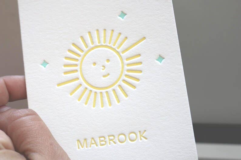 Mabrook Greeting Card | Letterpress Print