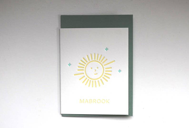 Mabrook Greeting Card | Letterpress Print