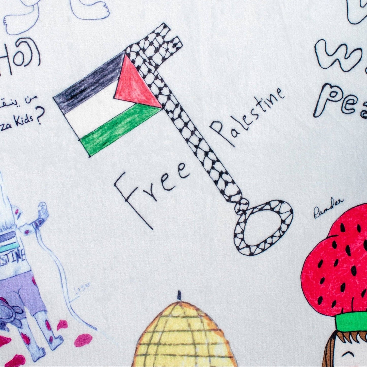 Children Of Palestine - Art Blanket