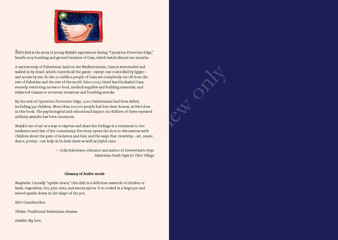 Sitti's Bird - A Gaza Story