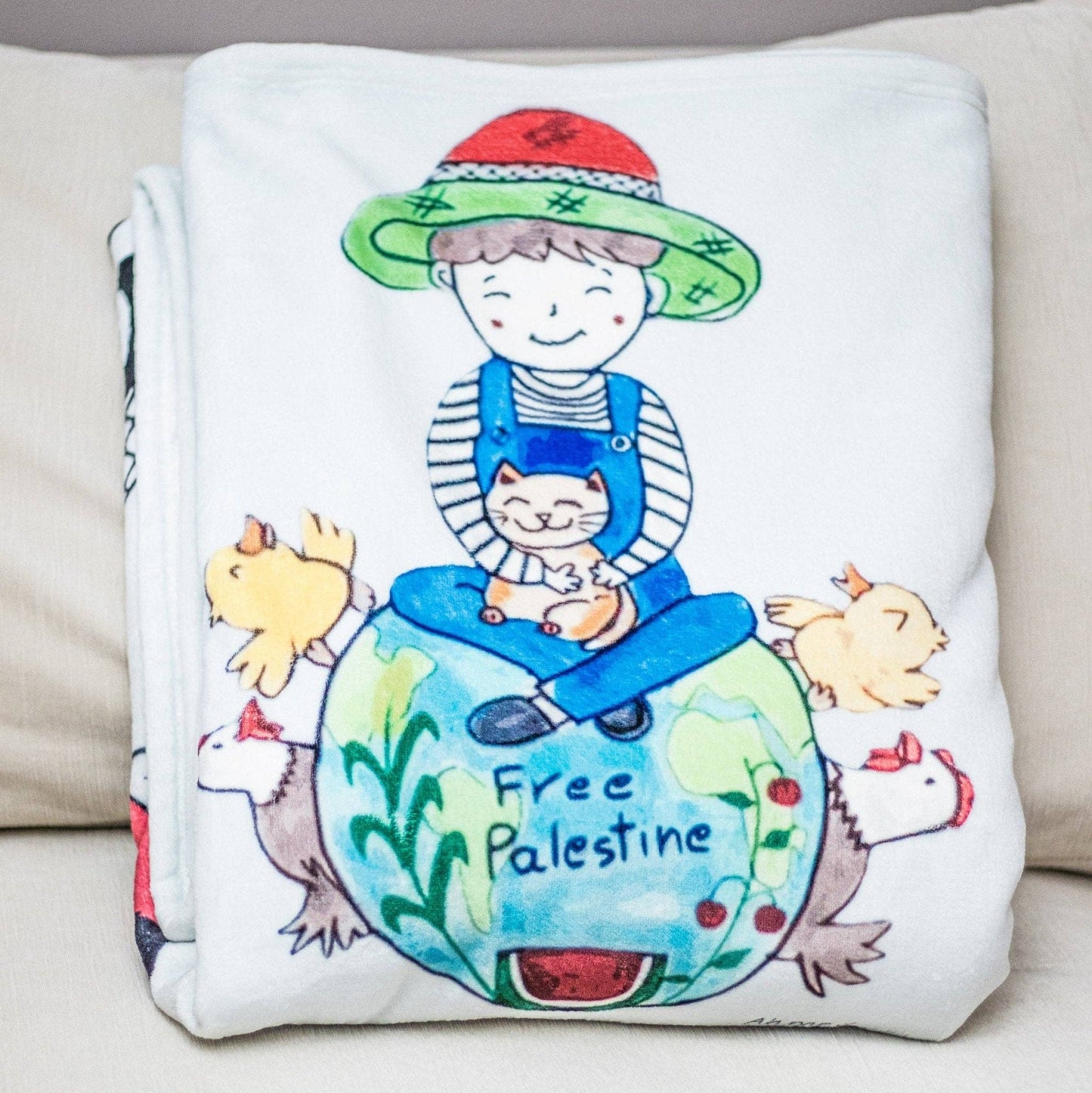Children Of Palestine - Art Blanket