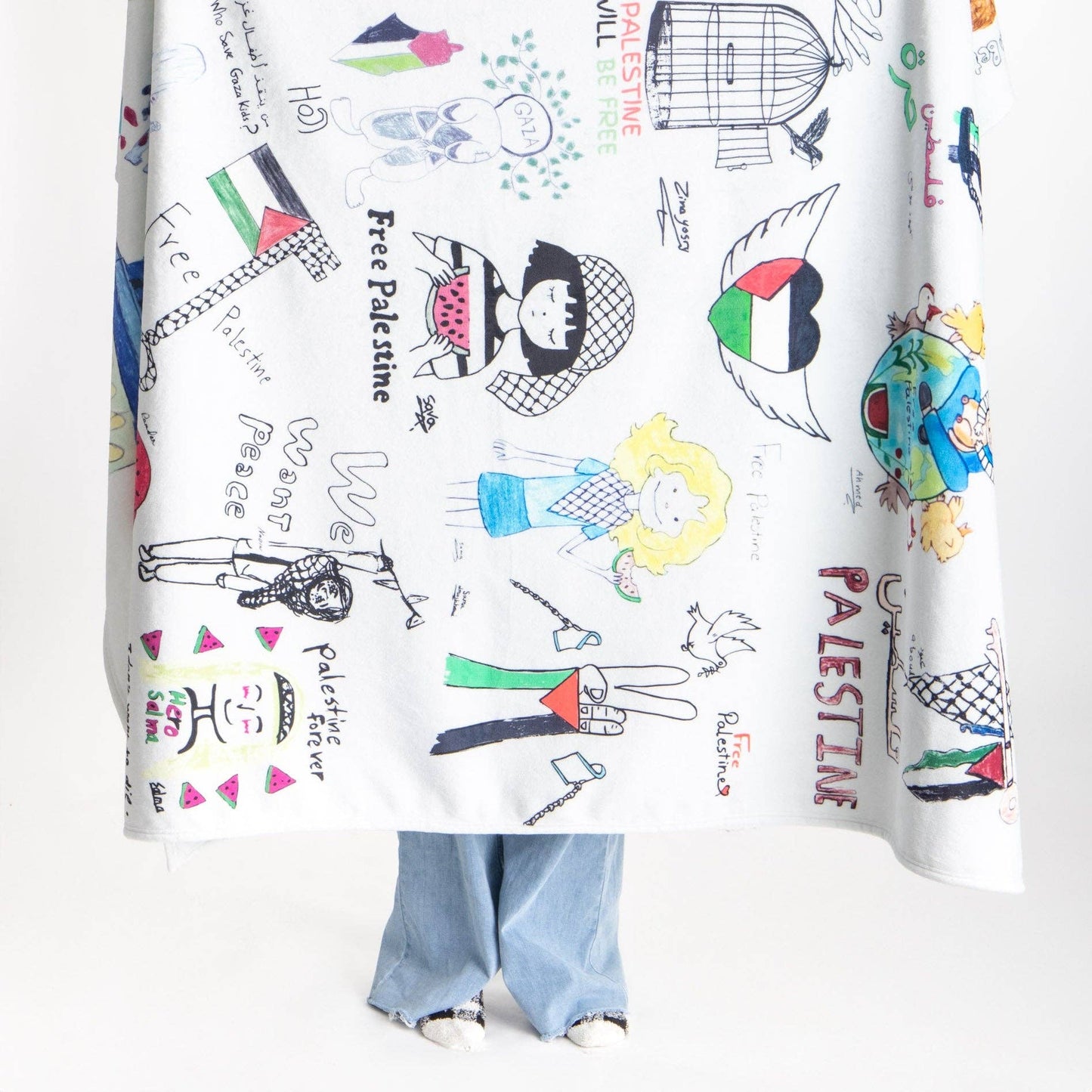 Children Of Palestine - Art Blanket