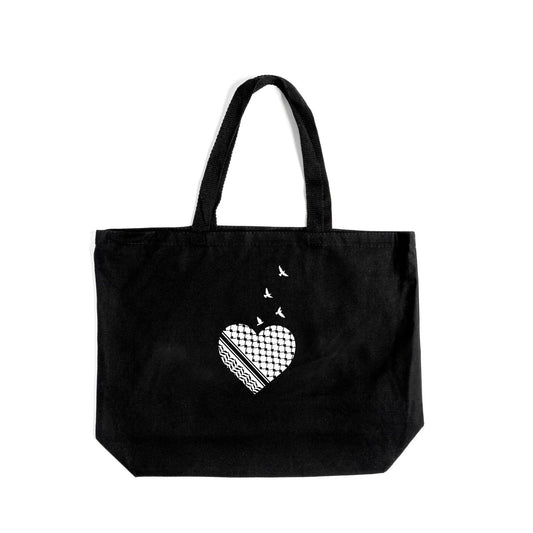 Kufiya Heart Jumbo Tote Bag